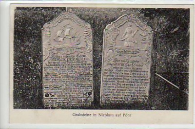 Nieblum auf Föhr Grabsteine ca 1930