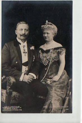 Adel Monarchie Kaiser Wilhelm der 2. und Frau
