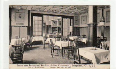 Berlin Tempelhof Restaurant Kurfürst 1912