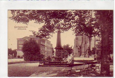 Geringswalde Schulplatz , alte Ansichtskarten vor 1945