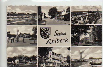 Ostseebad Ahlbeck kleine Bilder AK 1957