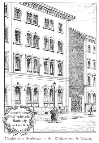 Mendelssohns Sterbehaus in der Königstraße 3