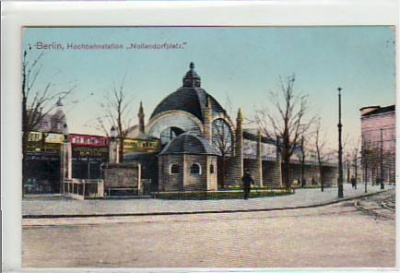 Berlin Schöneberg Hochbahnbahnhof Nollendorfplatz ca 1915