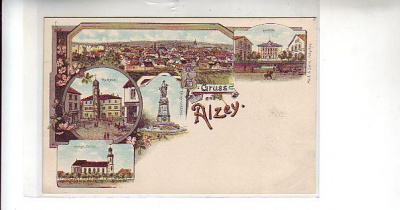 Alzey bei Mainz am Rhein Litho von ca 1900
