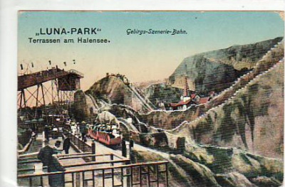 Berlin Wilmersdorf Luna-Park Achterbahn,Rummel 1912