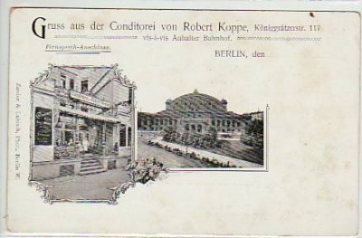 Berlin Kreuzberg Conditorei Robert Koppe ca 1900