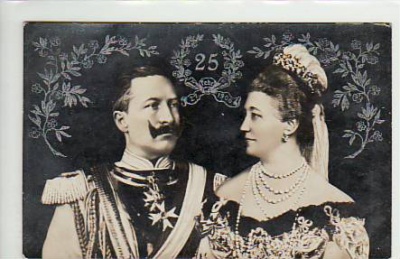 Adel Monarchie Kaiser Wilhelm der 2. und Frau 1906