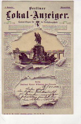 Berlin Mitte AK als Zeitung 1901