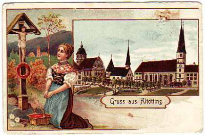 Altötting , alte Ansichtskarten von Bayern ,1909