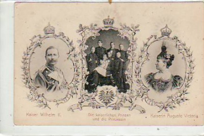 Adel Monarchie Kaiser Wilhelm der 2. und Prinzen