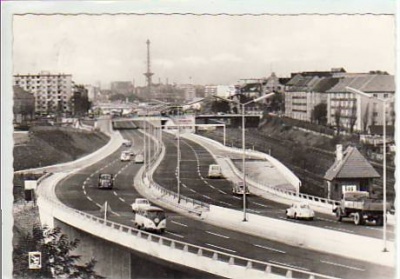 Berlin Wilmersdorf Stadtautobahn 1966