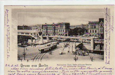 Berlin Kreuzberg Hochbahn Bahnhof Hallesches Thor 1902