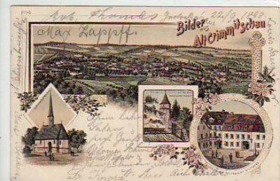 Alt-Crimmitschau Litho Ansichtskarte von 1898