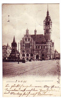 Dessau Rathaus 1905 , alte Ansichtskarten