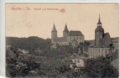 Rochlitz Schloß und Kirche 1921