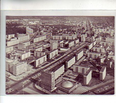 Berlin Mitte Karl-Marx-Straße vom Fernsehturm 1973