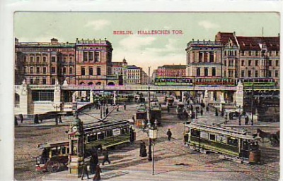 Berlin Kreuzberg Strassenbahn Hallesches Tor 1908