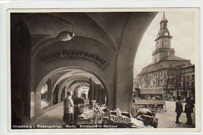 Hirschberg Riesengebirge Markt 1936