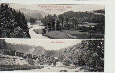 Elsterberg in Thüringen mit Eisenbahn bei Greiz 1922