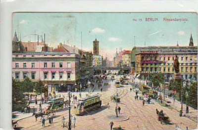 Berlin Mitte Alexanderplatz Strassenbahn 1906