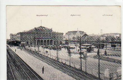 Posen Polen Bahnhof 1916