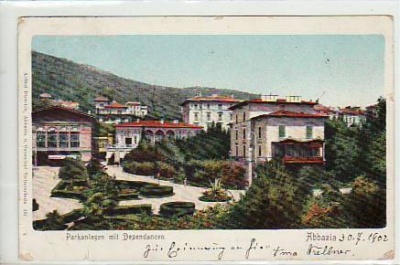 Abbazia Kroatien Parkanlagen 1902