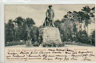 Berlin Grunewald-Halensee Bismarck-Denkmal 1900
