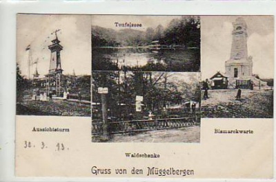 Berlin Müggelsee-Köpenick Waldschenke,Bismarckwarte 1913