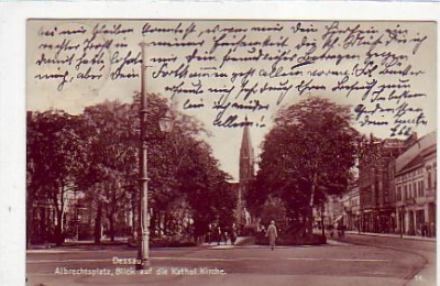 Dessau Albrechtsplatz 1925 Foto Karte