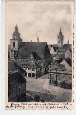 Dessau Kirche und Rathaus 1930