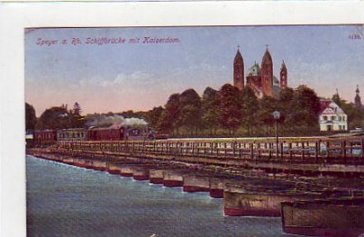 Speyer am Rhein mit Eisenbahn 1916