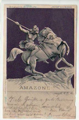 Amazone Pferd 1901