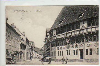 Stolberg im Harz Straße am Rahthaus 1914