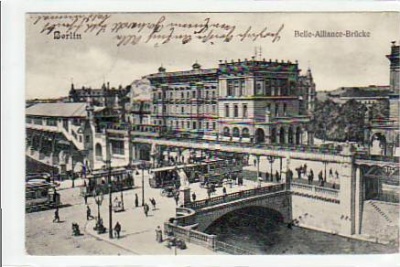 Berlin Kreuzberg Belle Alliance-Brücke Hochbahn Bahnhof 1906