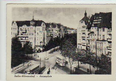 Berlin Wilmersdorf Kaiserplatz Auto-Bus ca 1940