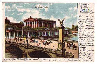 Berlin Mitte Litho Nationalgalerie 1903