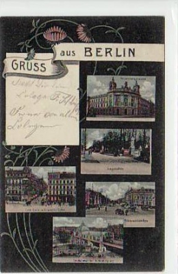 Berlin Mitte kleine Bilder AK 1906