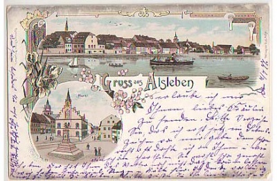 Alsleben , Saale Litho 1899
