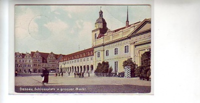 Dessau Schlossplatz Markt 1907