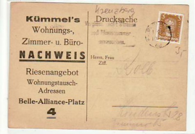 Berlin Kreuzberg Werbekarte Kummel 1929