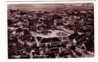 Altötting , alte Ansichtskarten von Bayern ,Luftbild 1937