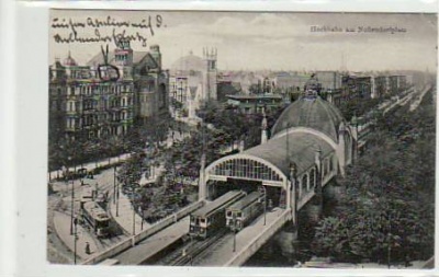 Berlin Schöneberg Hochbahn Bahnhof Nollendorfplatz 1909