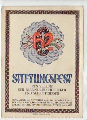 Berlin Kreuzberg Stiftungsfest Buchdruckerei
