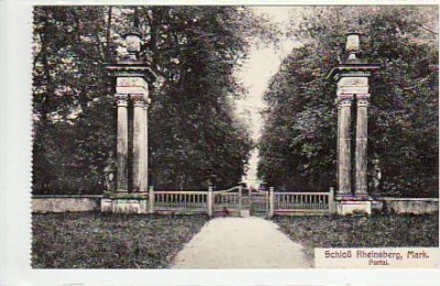 Rheinsberg in der Mark Portal zum Schloss-Park ca 1915