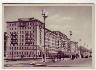 Berlin Friedrichshain Stalinallee Wohnblock E Süd 1953