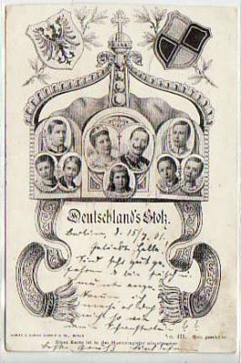 Adel Monarchie Kaiser-Familie,Kaiserhaus von Preussen 1901