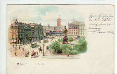 Berlin Mitte Alexanderplatz Litho 1901