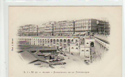 Alger-Algier Boulevard ca 1900 Algerien-Afrika