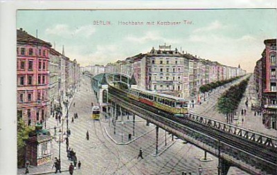 Berlin Kreuzberg Hochbahn Kottbuser Tor ca 1915