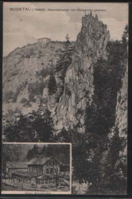 Thale Bodethal Hexentanzpaltz von Königsruhe aus gesehen 1917